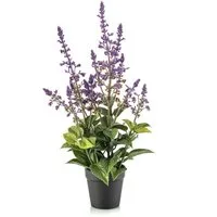 Kunstpflanze Künstlicher Salbei SWORTA im Dekotopf, Blüten, Lavendel, 45cm Salbei, artplants, Höhe 45.0 cm