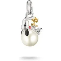 THOMAS SABO Charm-Einhänger THOMAS SABO x Peanuts Snoopy/Woodstock Santa Edition - Connect, mit Perle (imitiert)