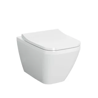 VitrA Integra Square Wand-WC VitrA Flush 2.0 37 x 54 cm ohne Spülrand Weiß Hochglanz,7082B003-0075 7082B003-0075
