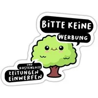 Spreadshirt Aufkleber Briefkasten Aufkleber Bitte Keine Werbung Zeitung Sticker Aufkleber