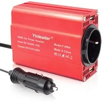 FOSMET Spannungswandler 300 W Auto Stromumwandler 12 V auf 230 V mit 2 USB, Zig-Anzünder, Energiesparmodus