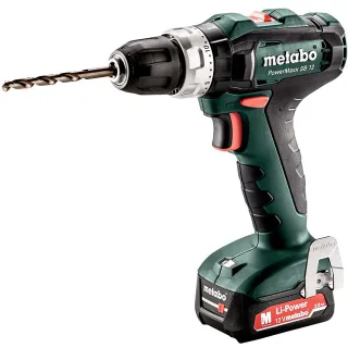 Metabo Akku-Schlagbohrschrauber PowerMaxx SB 12 metaBOX 118 - 12V 2x2Ah Li-Power + SC 30 - 601076500