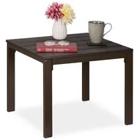 relaxdays Gartentisch Beistelltisch Balkon (1-St), braun
