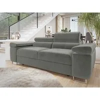 MIRJAN24 Sofa Torezio 2, Einstellbare Kopfstützen, 198x102x70-90 cm