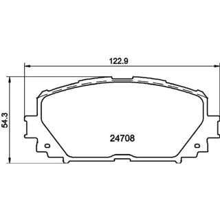 Hella Bremsbel?ge vorne Daihatsu Charade Toyota Ractis Yaris