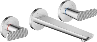 Hansgrohe 3-Loch WTA Wand Unterputz Axor Citterio C mit Auslauf 195 mm Cubic cut chrom, 49071000 49071000