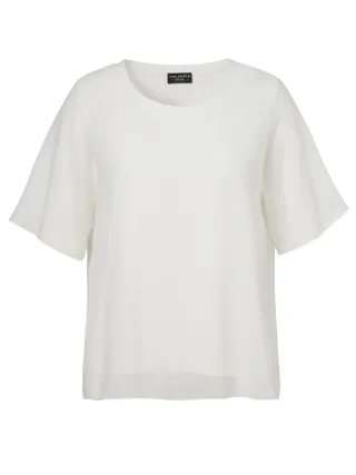 VIA APPIA DUE - Bluse Rundhals 1/2 Arm ecru - Gr. - 54