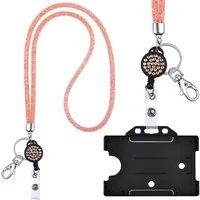 WEBBOMB Schlüsselanhänger Kristall Lanyard + Jojo Set + Kartenhalter Umhängeband Schlüsselband