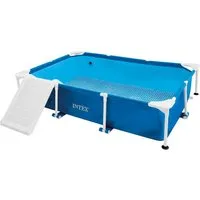Intex Planschbecken INTEX 48404GN - Hundepool Set (229x152x45,7cm), inkl. Filterpumpe, Rampe & Abdeckung