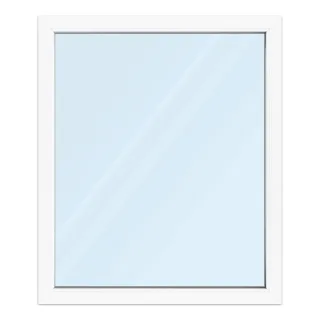 Fenster 110x130 cm, Kunststoff Profil aluplast IDEAL® 4000, Weiß, 1100x1300 mm, einteilig festverglast, 2-fach Verglasung, individuell konfigurieren