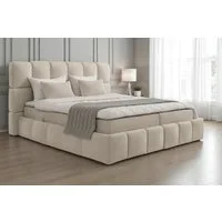 Labett Boxspringbett AURA Bubble Boucle Bett mit Stauraum - 140x200 160x200 180x200 200x200