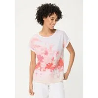 Olsen T-Shirt Shirt mit Panneaux-Print und Stickerei
