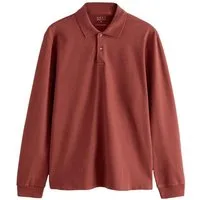 Next Langarm-Poloshirt Regular Fit Lärmeliges Pikee-Poloshirt (1-tlg)