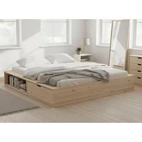 OTTO home Massivholzbett Erno, Stauraumbett Futonbett, 275KG belastbar (Breite/ Belastbarkeit: 120cm/275 KG, 180cm/275 KG), mit Lattenrost, FSC® zertifiziert, viel Stauraum + Ablagen