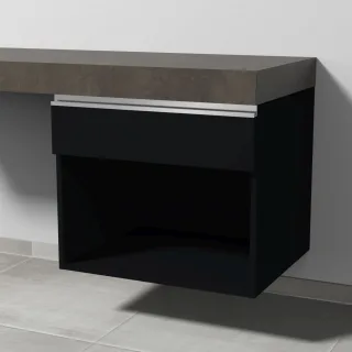 Sanipa Anbau-/Solitärschrank 2morrow (L2355) 510x600x520 Schwarz-Matt, L235508 L235508