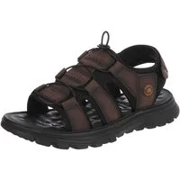 Coolwalk Herren Sandalen-Slipper sportlich mit Schnellverschluss Sandale (91917988) Flach Sandalen in Braun
