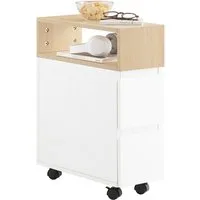 SoBuy Nachttisch FBT155, Nischenregal Nachtschrank Nischenwagen Rollwagen Beistelltisch