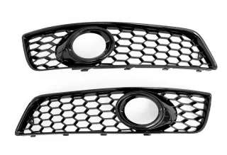 Stoßstange Gitter Waben Schwarz Glanz Links + Rechts für Audi A3 8P ab Facelift 2008-2013