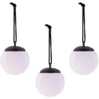 LIGHT&MORE LED Gartenleuchte Light & More LED Solarleuchte 3er Set schwarz
