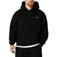 Smilodox Hoodie Dawson, Hochwertiger Kapuzenpullover im Oversize Fit, Sweatshirt Sweater Lässig Kängerutasche Metallabel hoher Baumwollanteil