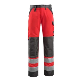 MASCOT Maitland Hose mit Knietaschen SAFE LIGHT Hi-vis Rot / Dunkelanthrazit 62 - 15979-948-22218-82C62