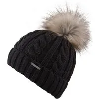 chillouts Bommelmütze Joan Hat Mit Fake-Fur Pom Pom, Zopfmuster