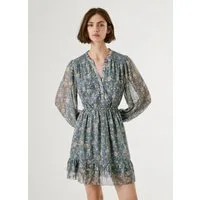 Pepe Jeans Blusenkleid LONDYN DRESS tailliert, mit elastischem Bündchen
