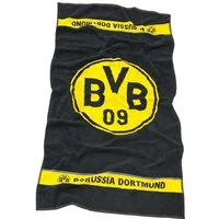 BVB Duschtuch BVB-Duschtuch Emblem 70x140 cm, Baumwolle (Packung, 1-St), Mit gewebter Bordüre