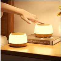 BlingBin LED Nachttischlampe Tischlampe Touch Dimmbar mit 20W Ladefunktion 8 Farben, 20W Ladefunktion, LED fest integriert, warmes Weiß, RGB, Nachtlicht Baby Stilllicht mit Timing Funktion