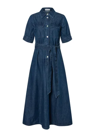 MORE & MORE - Jeanskleid mit Gürtel blau - Gr. - 44