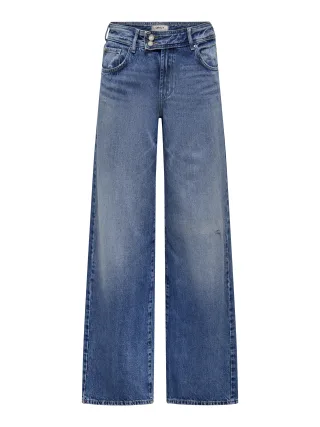 ONLY - ONLGLOW LOW WAIST WIDE DNM TAI Medium Blue Denim - Gr. - 32