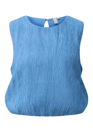 Q/S designed by - Ärmellose Bluse blau - Gr. - 38