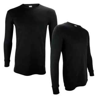 2er-Pack Herren Thermo-Oberteile Langarm | Warmes Winter-Fleece-Basisschicht-Oberteil