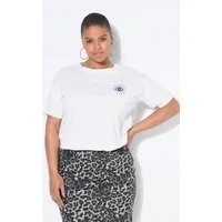 Studio Untold T-Shirt T-Shirt oversized Glitter-Eye Halbarm