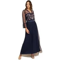 Love & Roses Midikleid Love & Roses Midikleid mit Stickerei, Regular (1-tlg)