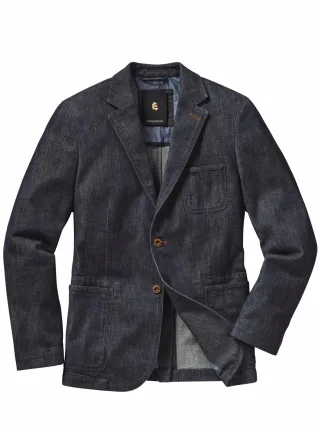 Mey & Edlich Herren Bravo-Denimsakko Blau Obermaterial: 87 % Baumwolle, 11 % Schurwolle, 2 % Elasthan