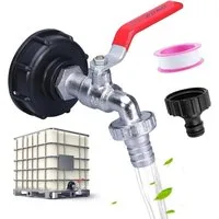 FELIXLEO Durchflussschalter 1000L Auslaufhahn IBC Tank Adapter Wasserhahn Anschluss Wassertank, (1-tlg)