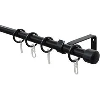 GARDINIA Gardinenstange Set Metall, Ø 16 mm, 1-läufig, ausziehbar, mit Bohren, verschraubt, 1-Lauf