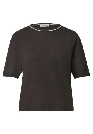 Street One - Kurzarm Pullover braun - Gr. - 44
