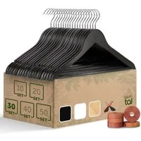Blumtal Kleiderbügel Kleiderbügel Holz mit 360° drehbarem Metallhaken, (30-tlg), Zedernholz Mottenschutz mit Anti-Rutsch-Schicht & Einkerbungen