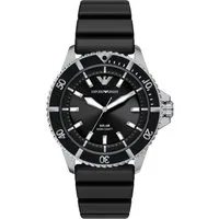 Emporio Armani Solaruhr WORLD EXPLORER AR11788, Armbanduhr, Herrenuhr, Silikonarmband, analog