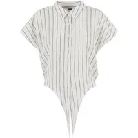 URBAN CLASSICS Klassische Bluse Urban Classics Ladies Structured Striped Tied Blouse
