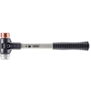 HALDER SIMPLEX - Schonhammer mit verstärktem TE-Gehäuse und Fiberglasstiel, Kupfer / Weichmetall - 3749.030