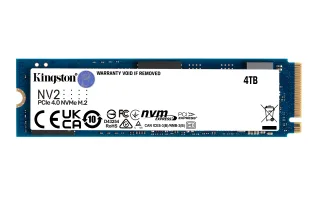Kingston NV2 NVMe PCIe 4.0 SSD 4TB | snv2s/4000g | M.2 2280 / M-Key / PCIe 4.0 x4