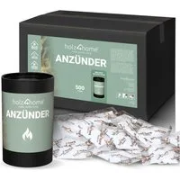 holz4home® Grillanzünder Anzündtüten Kaminanzünder I Anzünder Ofenanzünder Zündtüten Kamin, (500-St), Lange Brennbar & Wasserdicht