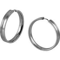 Amello Paar Creolen Amello Ohrringe Edelstahl Creolen 40mm (Creolen), Damen Creolen aus Edelstahl (Stainless Steel), silberfarben