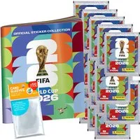 Panini Sammelkarte World Cup 2026 Sticker - 1 Sammelalbum + 20 Tüten+ Hüllen