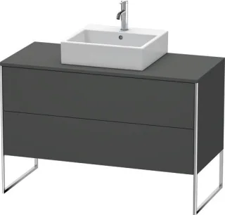 Duravit XSquare Konsolenwaschtischunterbau bodenstehend Graphit Matt 1200x548x778 mm - XS492204949 XS492204949