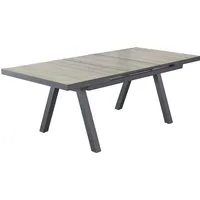 dasmöbelwerk Gartentisch Gartentisch Kentucky Ausziehtisch Esstisch 160/210x100cm Keramik Braun, Ausziehbar