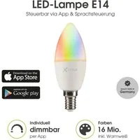 XLAYER Smarte LED-Leuchte WLAN LED Lampe Smart Echo E14 4.5W Warmweiß, Mehrfarbig Dimmbar